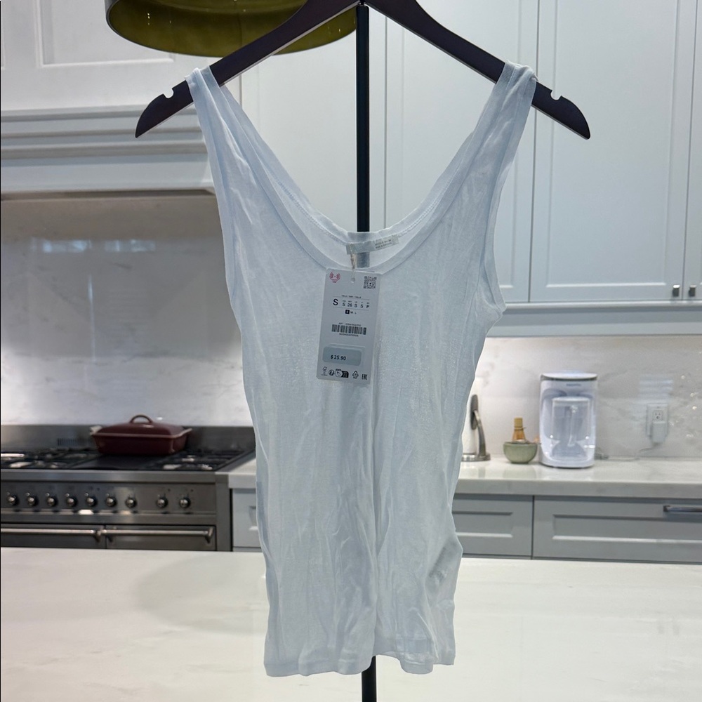 Zara White Tank Top